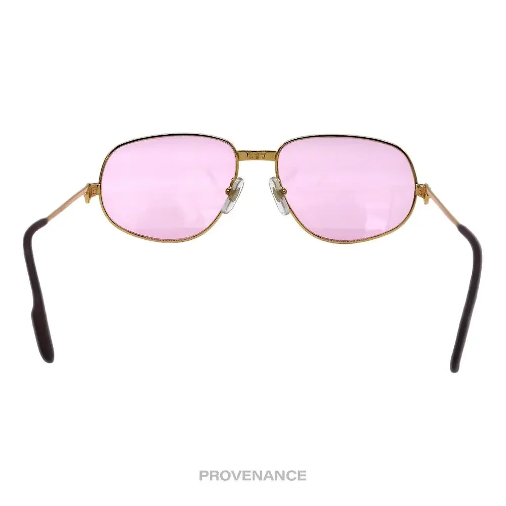 🔴 Cartier Romance Louis (Drake) Sunglasses - Gold Pink 54